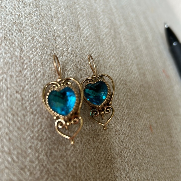 Sajen bronze blue stone earrings - Picture 4 of 5